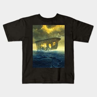 Beksinski - Seascapes by Polish painter Kids T-Shirt